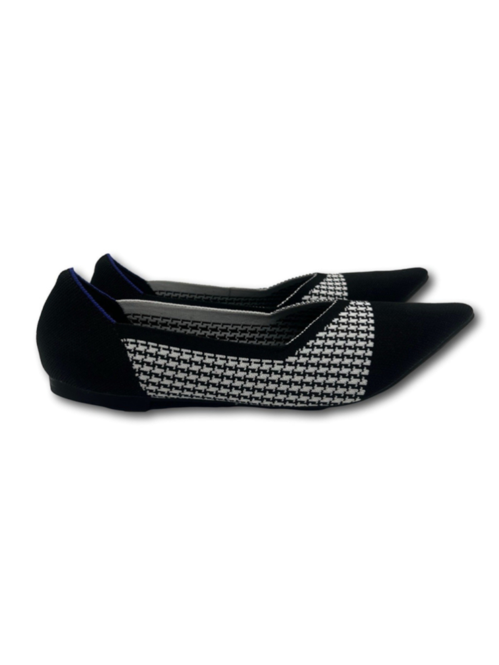 Black & White Pointed-Toe Women's Flats